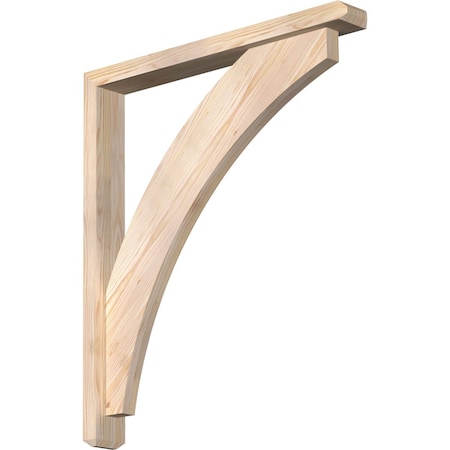 Thorton Craftsman Smooth Bracket W/ Offset Brace, Douglas Fir, 3 1/2W X 28D X 32H